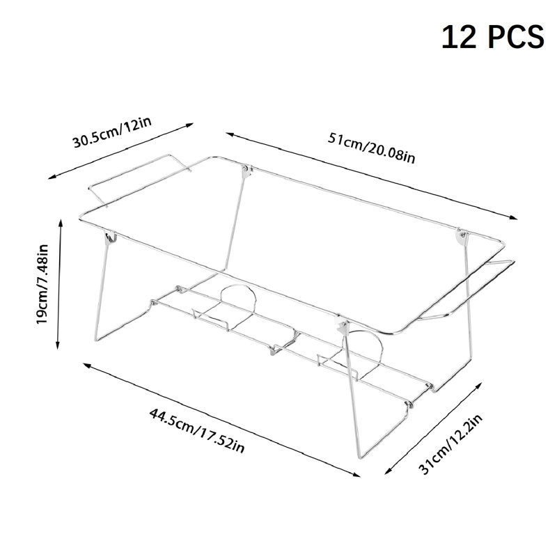 Cahyadi 20" Foldable Chafing Wire Rack Buffet Stand