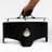 15" Outdoor Portable Propane Fire Pit - Tabletop Camping Heater With , 30000btu Heat Output, Stainless Steel Burner, Black Construction 15 Inch Fireplace Cooking Grill, Steel, Adjustable Flame,