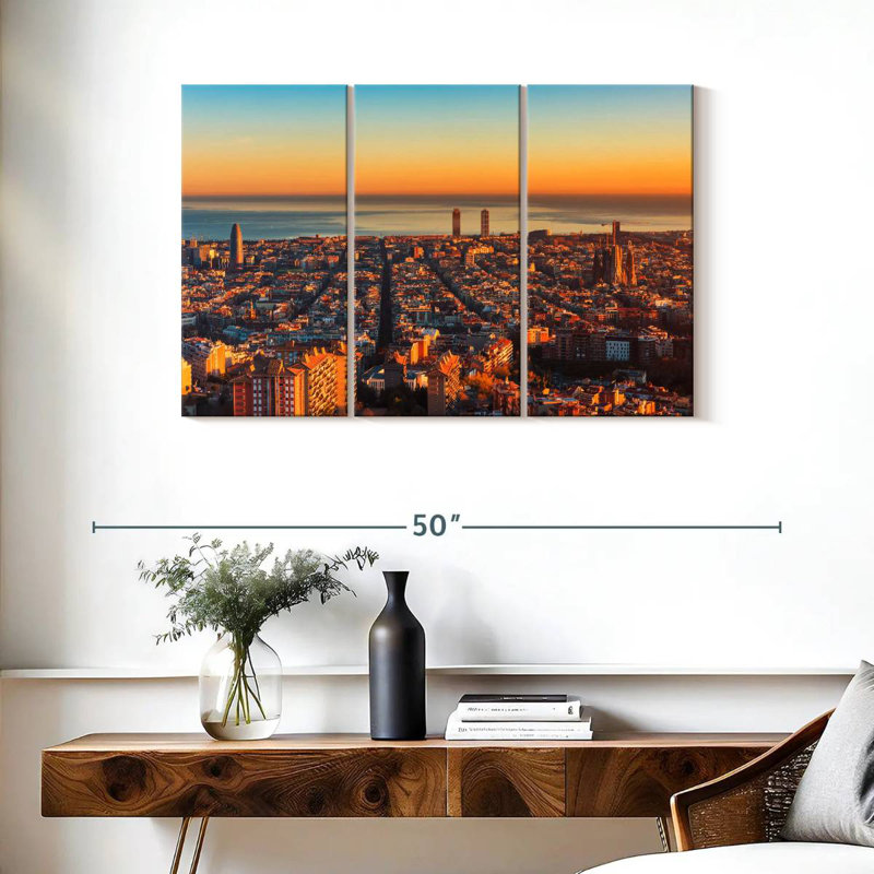 Barcelona Sunset Horizon, 24" H x 38" W