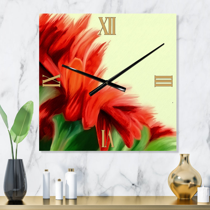 Horloge murale florale, Très grand