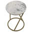 Dessus de marbre rond Aule, côté blanc et or antique