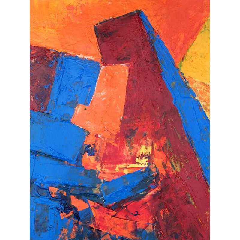 Couple d'amoureux | Acrylique sur papier pour décoration murale | Par Aditya Dev