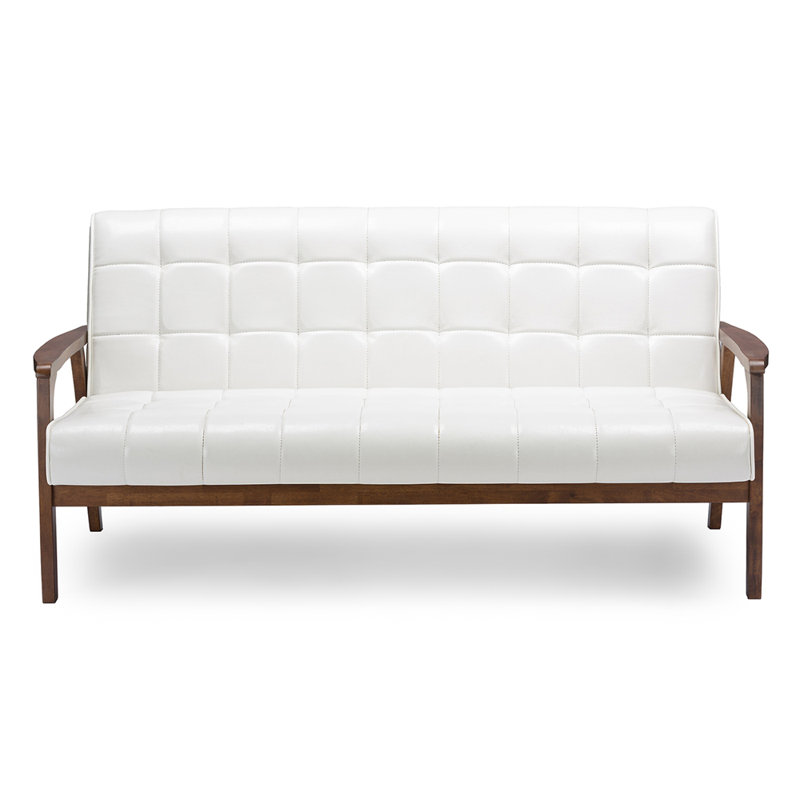 Canapé Latitude Run® Studio Mid-Century Latitude Run® Studio - blanc, Similicuir blanc
