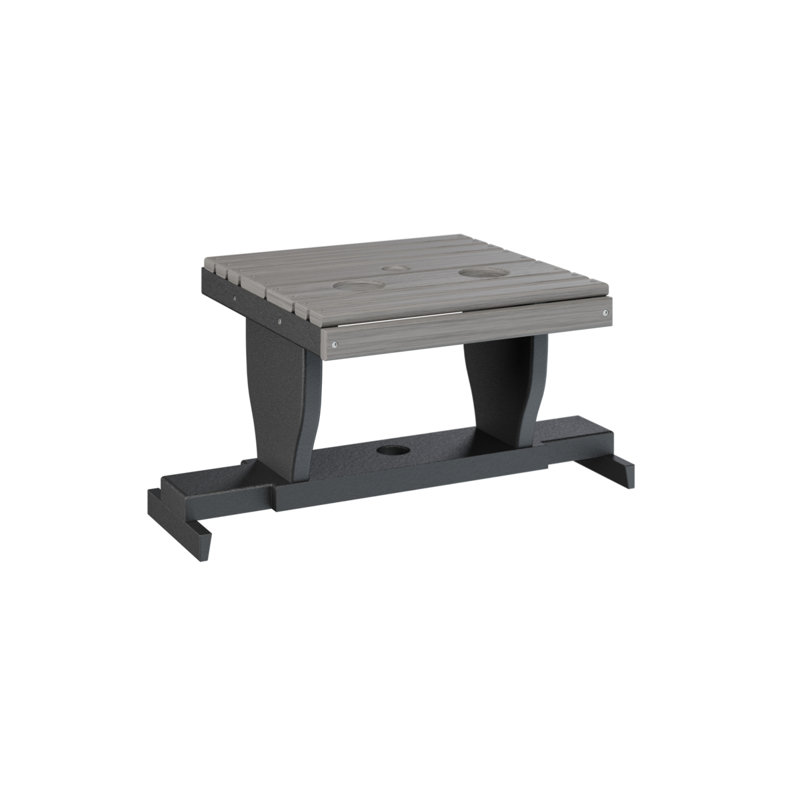Table de canapé coulissante Berlin Gardens, Bois flottant gris, Noir