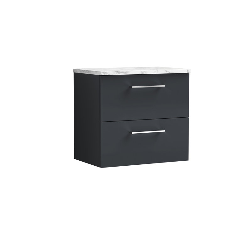 Arno 23.82cm Single Bathroom Vanity Base Only, Soft Black