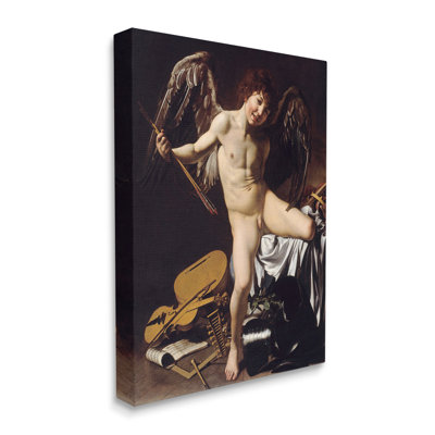 " Cupid As Victor Classic Nude Portrait " by One1000paintings Painting Print