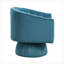 Chaise d'appoint pivotante en velours bleu sarcelle foncé, siège confortable pour adultes à dossier demi-tonneau, meubles de salon 1 pièce-1058494260