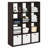 Cubicle Open Back Decorative Cube Storage Organizer, 12-Cube, Dark Oak