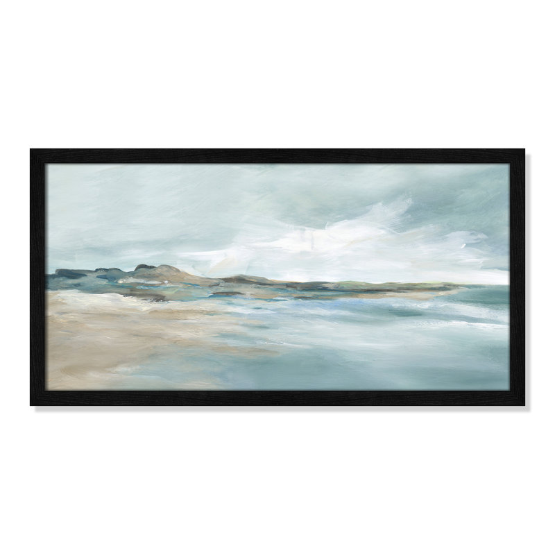 Imprimé Sandpoint par Carol Robinson, H 13 po x l 25 po x P 0,75 po, Noir, noir, noir, noir