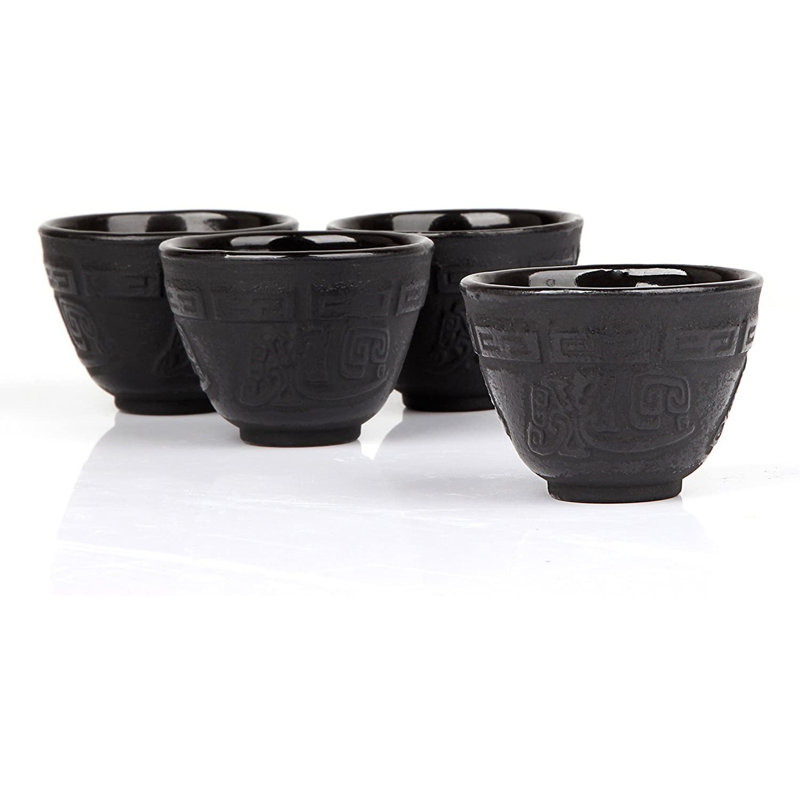 6 - Piece Beverage Serving Set, Black