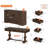 Farmhouse Office Desk Set With Sideboard Storage Cabinet - 60-Inch Desk With Integrated Power & 9-Organizer Storage System-811250788