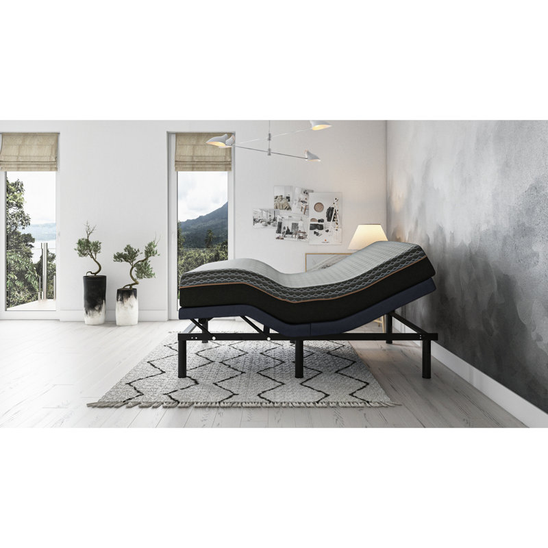 Lit double ajustable Bt2000 - Télécommande sans fil, boîte de mise hors tension d'urgence en acier incluse