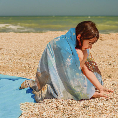Beach Towel Two-in-one Beach Bag-digital Printed Drawstring Bag- Microfiber Beach Towel-bath Towel