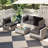 10 PCS Outdoor Patio Sectional Sofa Couch PE Rattan Conversation Set-50412977