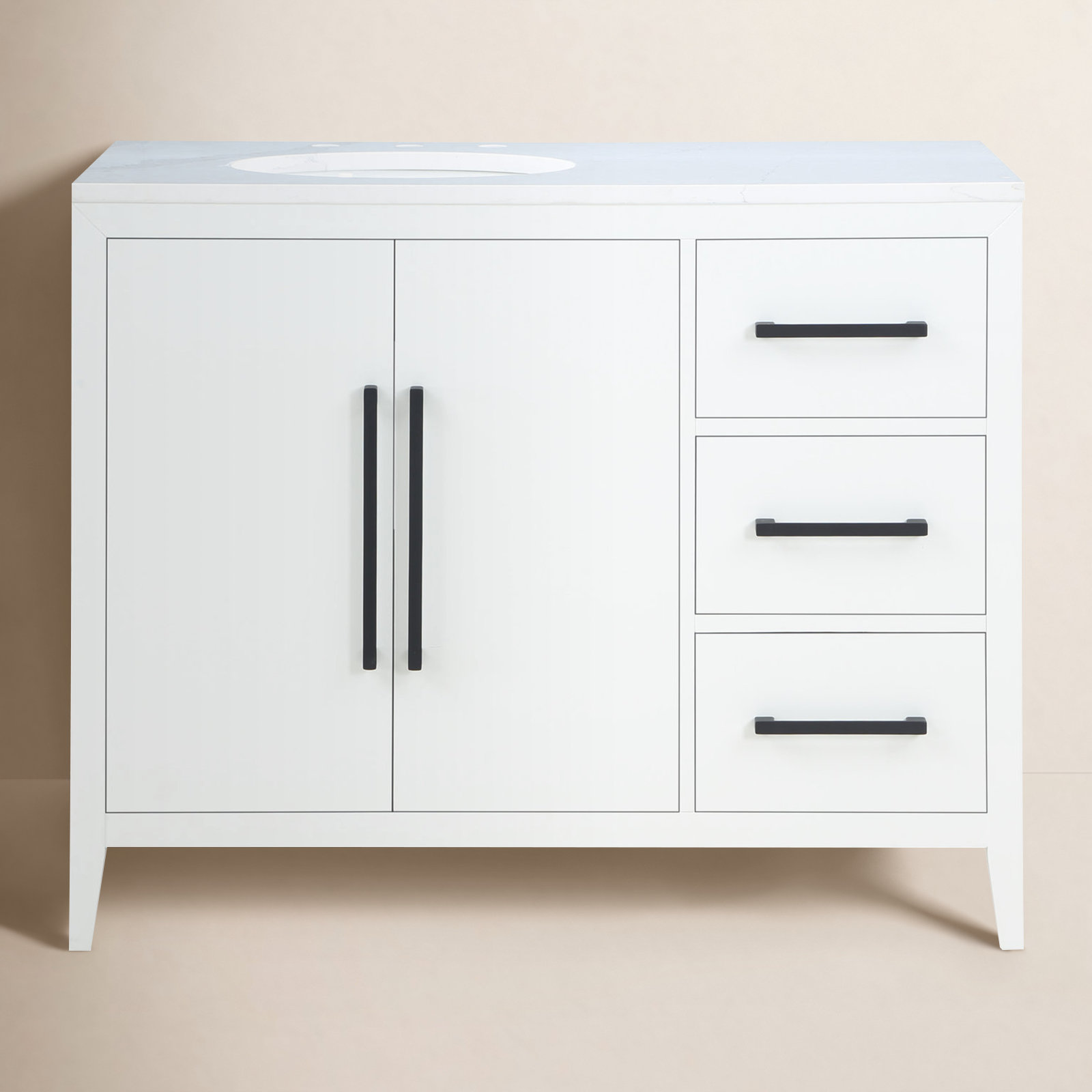Adrienne 42'' Single Bathroom Vanity, White