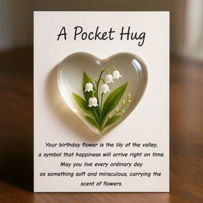 A Gift Card With A Flowered Pocket