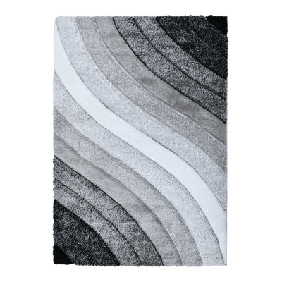 RugGuy Soft Plush Shag Performance Area Rug with 3D Hand-Carved Design
