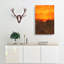 Orange Sunset Abstract - Wrapped Canvas Painting-56660335