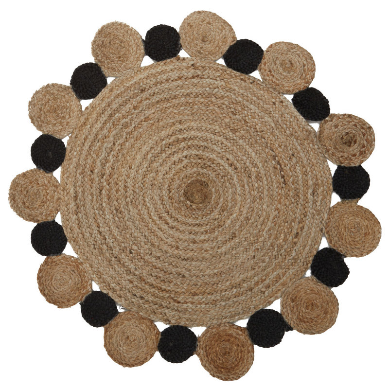 Round Lykins Geometric 100cm X 100cm Area Rug