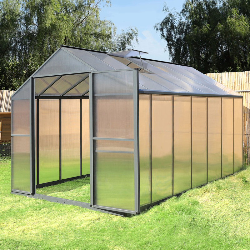 Greenhouse Multiple Sizes, Gray, 8' W x 14' D