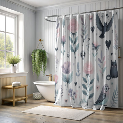Goth Glow - 1 Piece Standard Shower Curtain