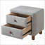 Table de chevet 2 tiroirs Grey Boucle