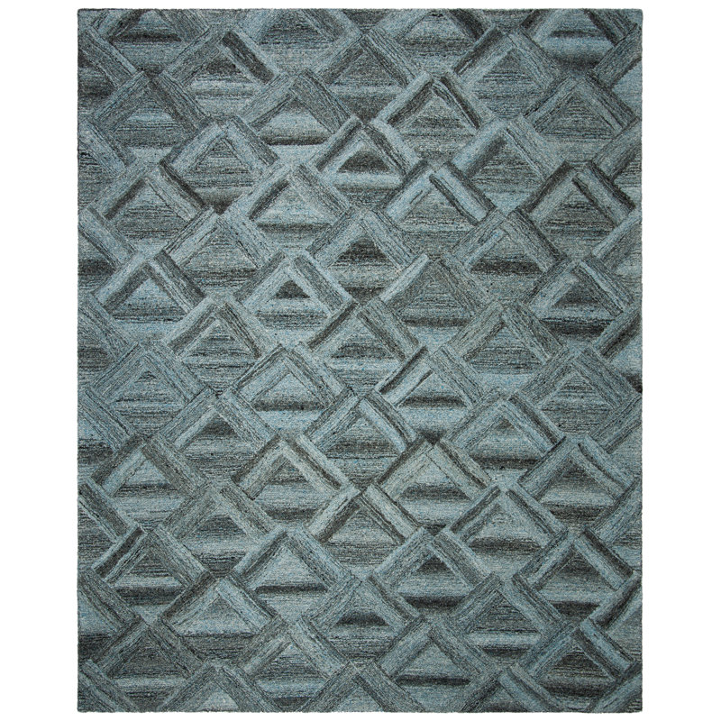 Mitchem Hand Tufted Performance Geometric Rug, Rectangle 4' x 6'