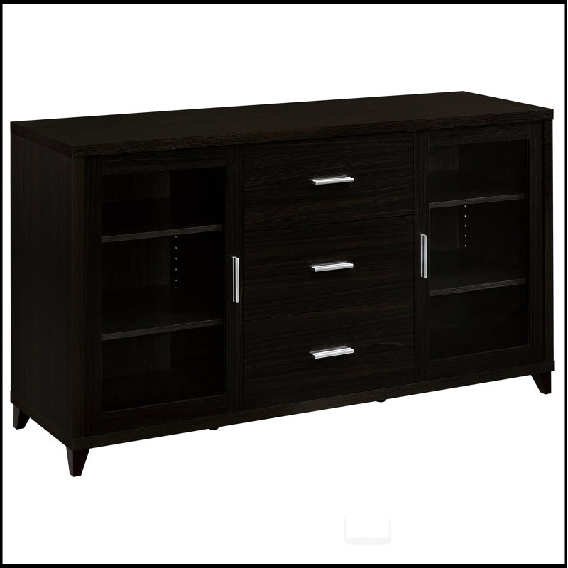 Nyler Cappuccino 3-drawer Rectangular TV Console
