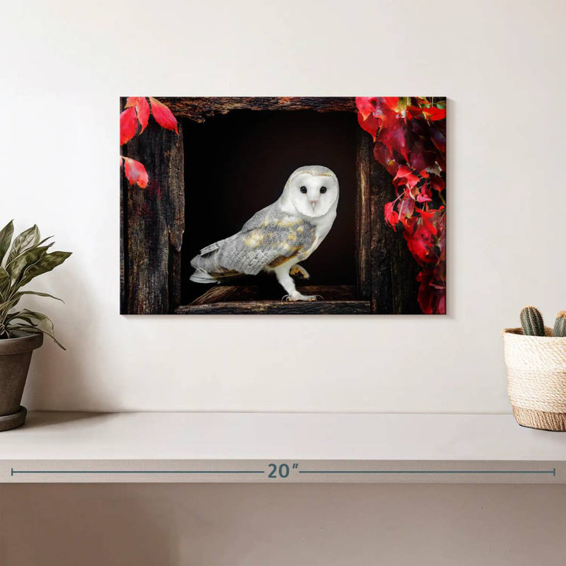 Autumn Barn Owl, 8" H x 12" W