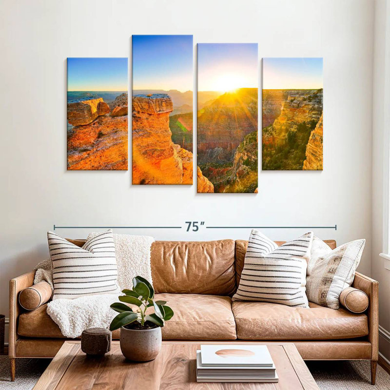 Lever de soleil chatoyant du Grand Canyon d'Alvord, H 42 po x l 68 po
