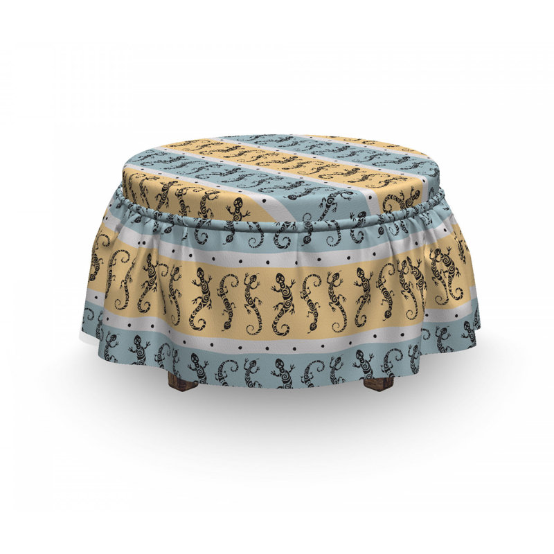 Housse pour repose-pieds avec tourbillons lizards