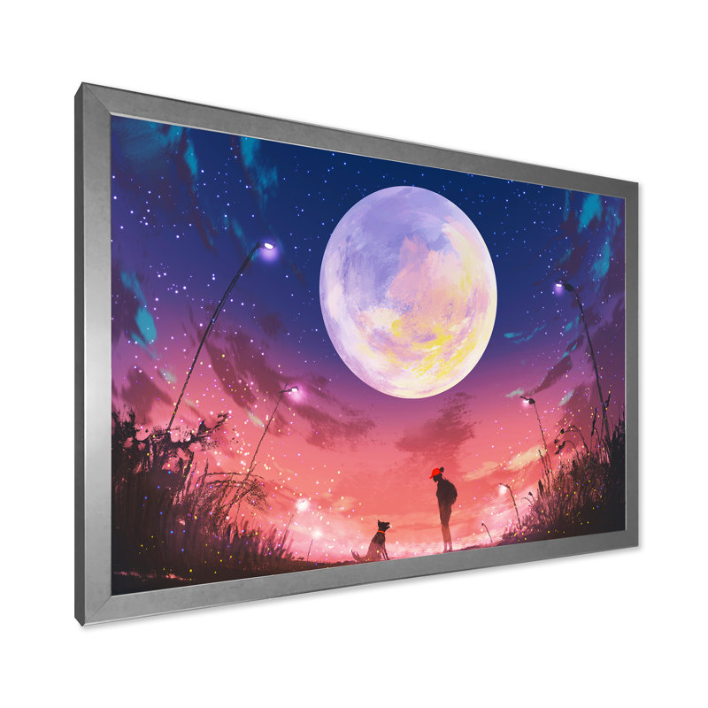 Jeu vidéo Galaxy Best Friends - Décoration murale moderne en toile, H 8 po x l 12 po x P 1 po, Cadre photo argenté
