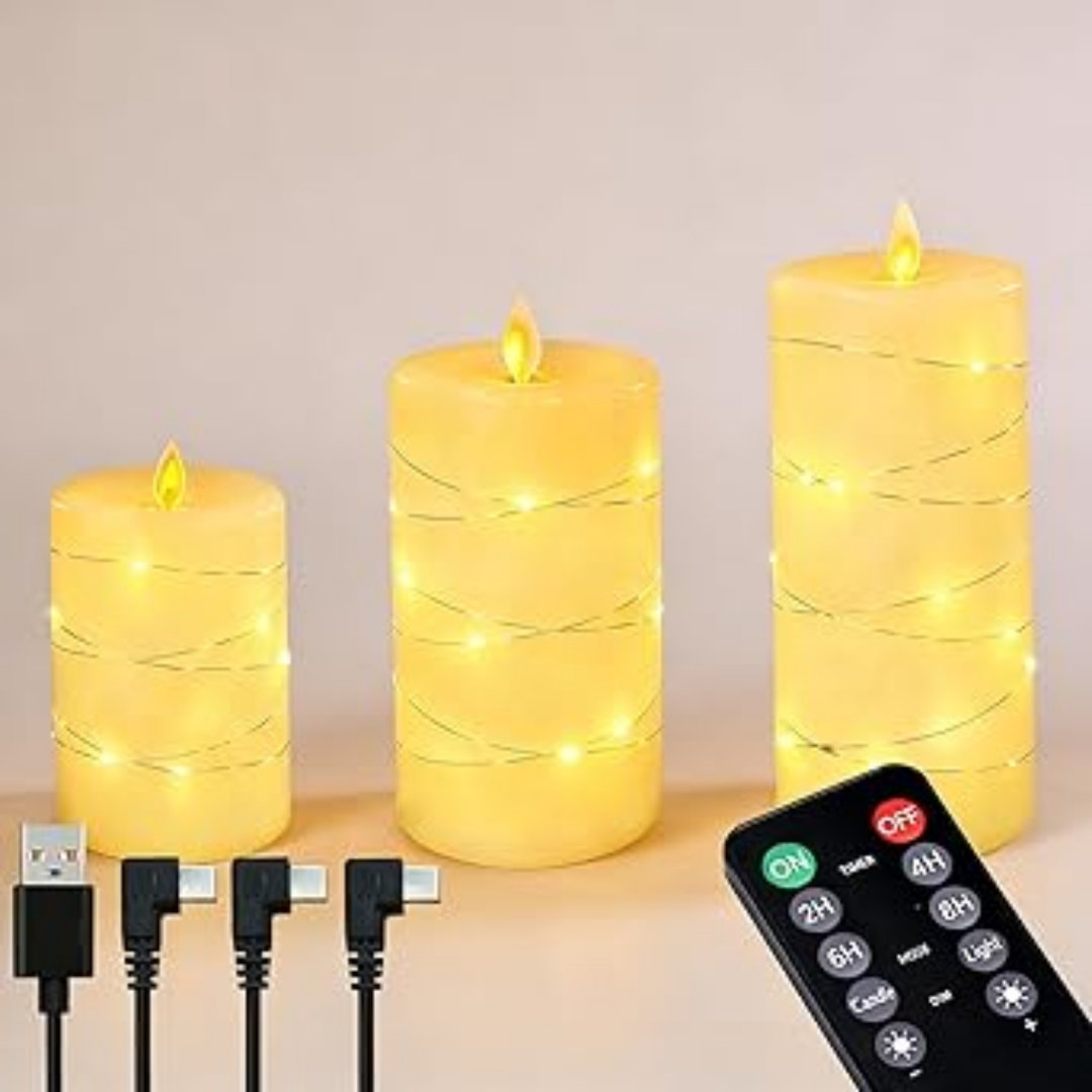 Flameless Candle with Acrylonitrile Butadiene Styrene Holder