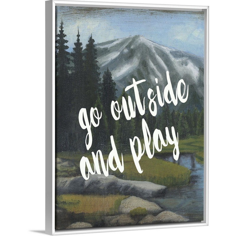 « adventure i », reproduction d’art textuel sur toile, H 17,7 po x l 13,7 po x P 1,75 po, Cadre blanc