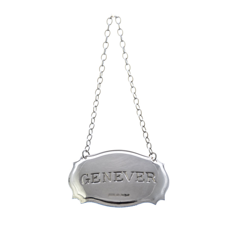 Decanter Label Chippendale Design Genever