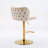 Swivel Barstools Adjusatble Seat Height With Gold-plating Base-2092868743-2092836996
