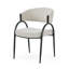 Chaises de salle à manger rembourrées avec pieds en métal (ensemble de 2)-1709996821
