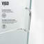 Cabine de douche à charnière sans cadre avec verre transparent 3/8 de l 46 po x P 30 po x H 73 po Monteray-50816673