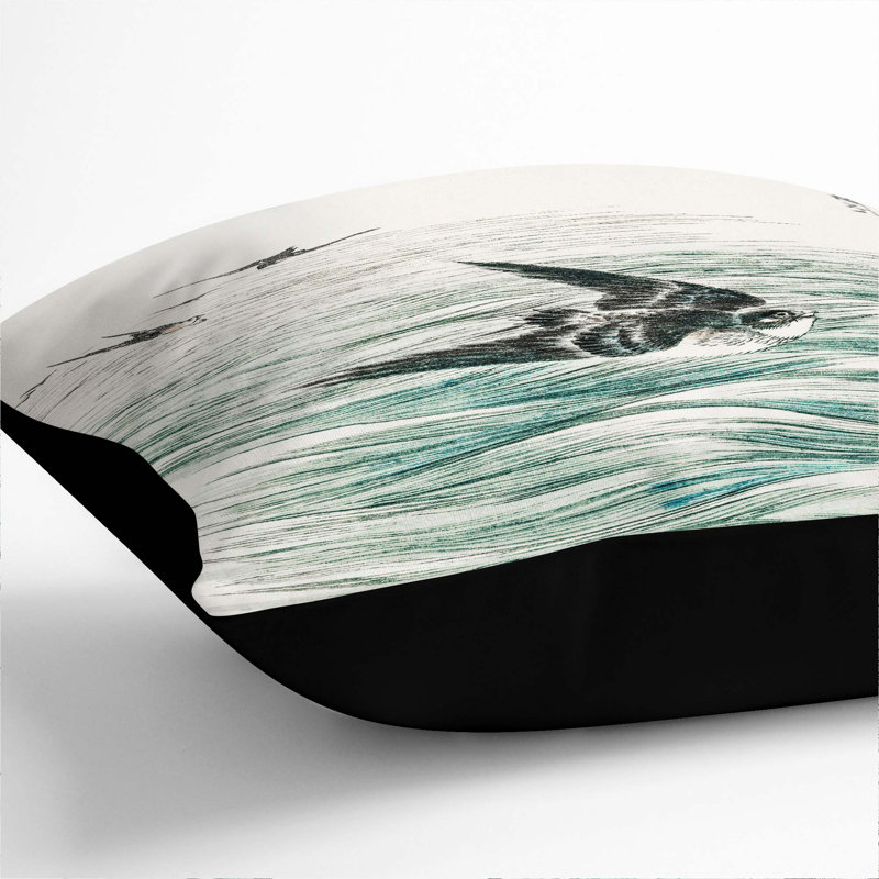 Square Cushion, Black, 40cm H x 40cm W x 15cm D