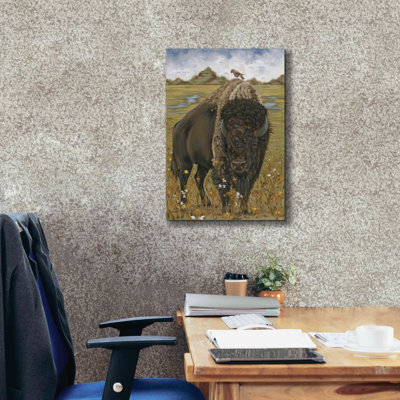 Bison par Hollihocks, reproduction d'art sur toile tendue