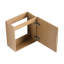 Meuble-lavabo mural 18,5 po avec lavabo en résine, porte simple à fermeture douce, bois naturel, solution de rangement moderne pour assemblage sans quincaillerie supplémentaire