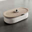 Table basse ovale moderne en bois manufacturé beige