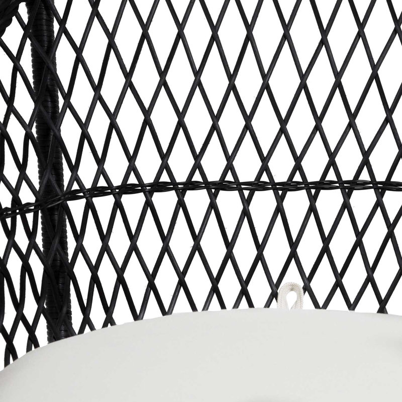 Chaise avec accoudoirs Soho - Onyx, Soho #0 onyx, Sunbrella® ‑ Cabana à rayures minuit, Pas de soudure