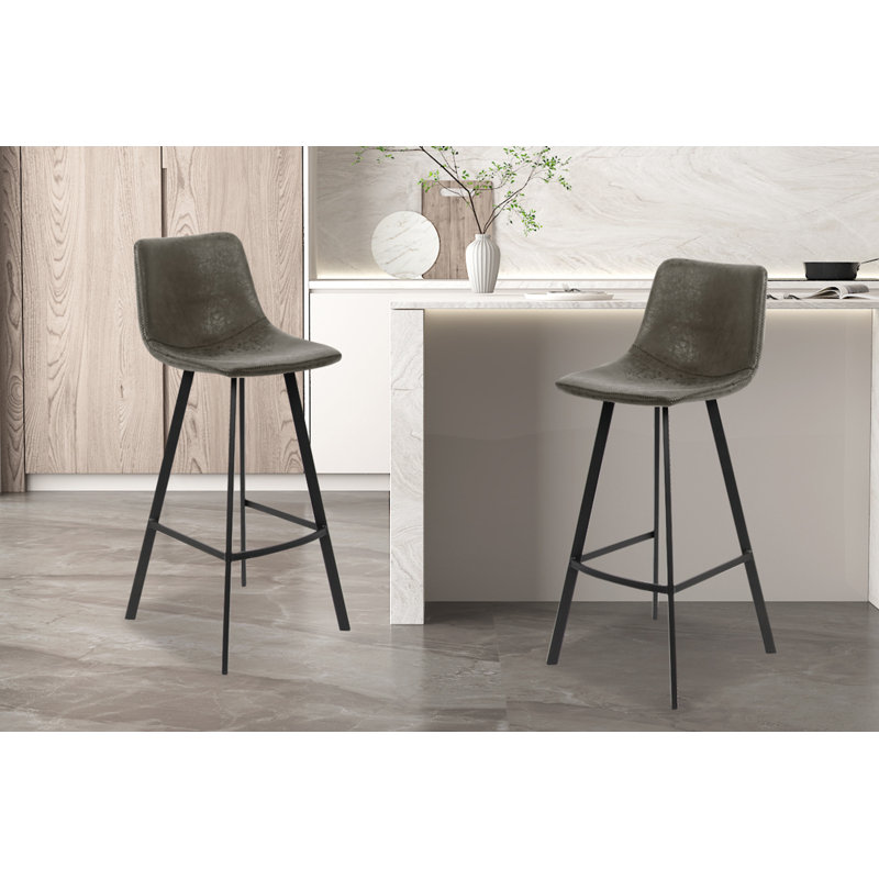 Ozan Stool, Grey, 78cm H x 49cm W x 35cm D