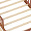 Lit simple avec rangement pour tête de lit et garde-corps, attrait magnétisme en noyer-581476749