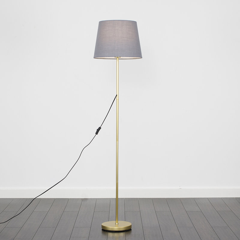 Gurpreet 154cm Traditional Floor Lamp, Yes, Blue, Gold