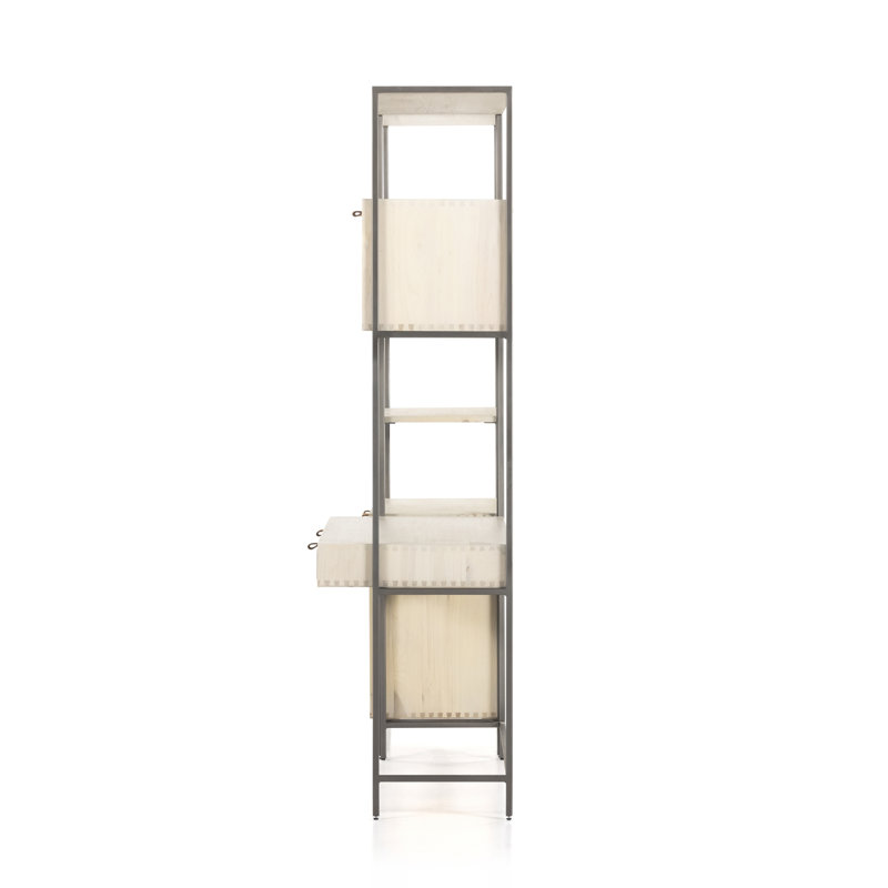 Trey Modular Bookcase Wall Desk, Dove Poplar