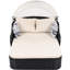 Lit de bronzage extérieur avec auvent modulable - Double salon, toit ajustable confortable-590185205