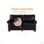 Causeuse de salon en similicuir noir