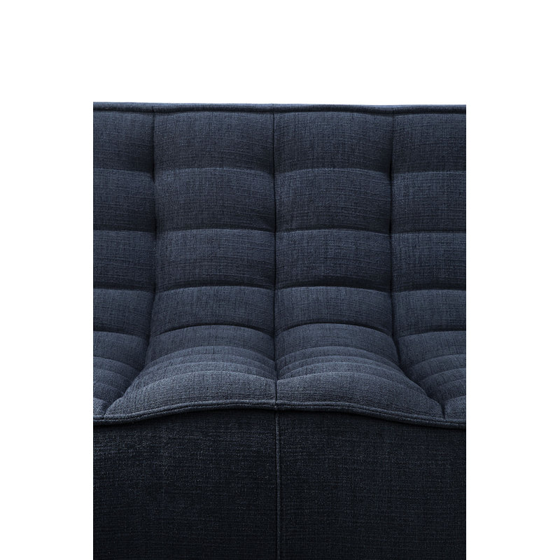 Armless Chair, Dark Blue Cotton Blend